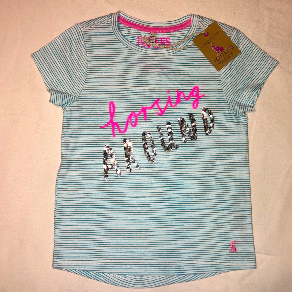 NWT size 5 Joules horsing around tee